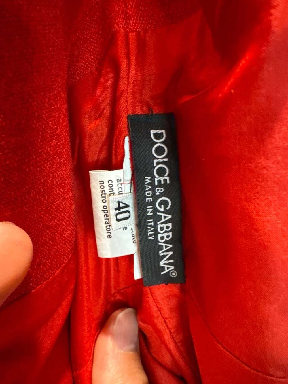 Dolce & Gabbana Red Textured Virgin Wool Sleeveless Sheath Dress Size 40 - Picture 4 of 4